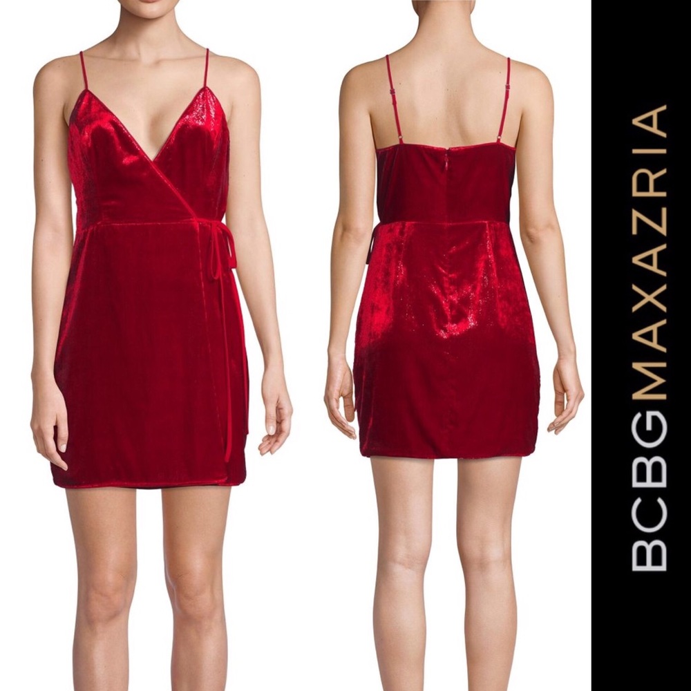 Bcbgmaxazria BCBG NWT red velvet dress - Picture 2 of 8